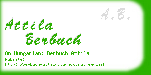 attila berbuch business card